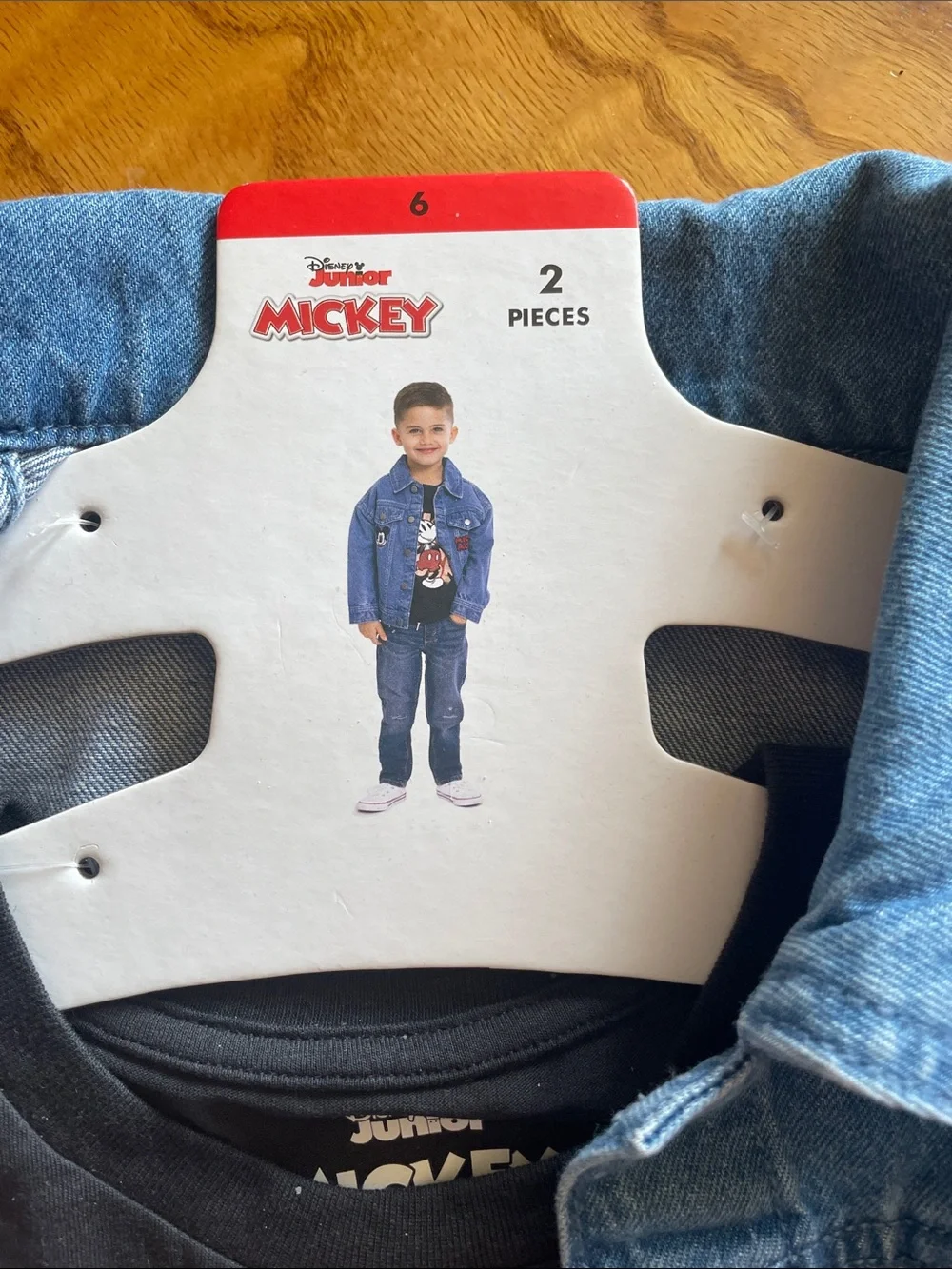 Disney Light Blue Denim Mickey Mouse Embroidered Jacket